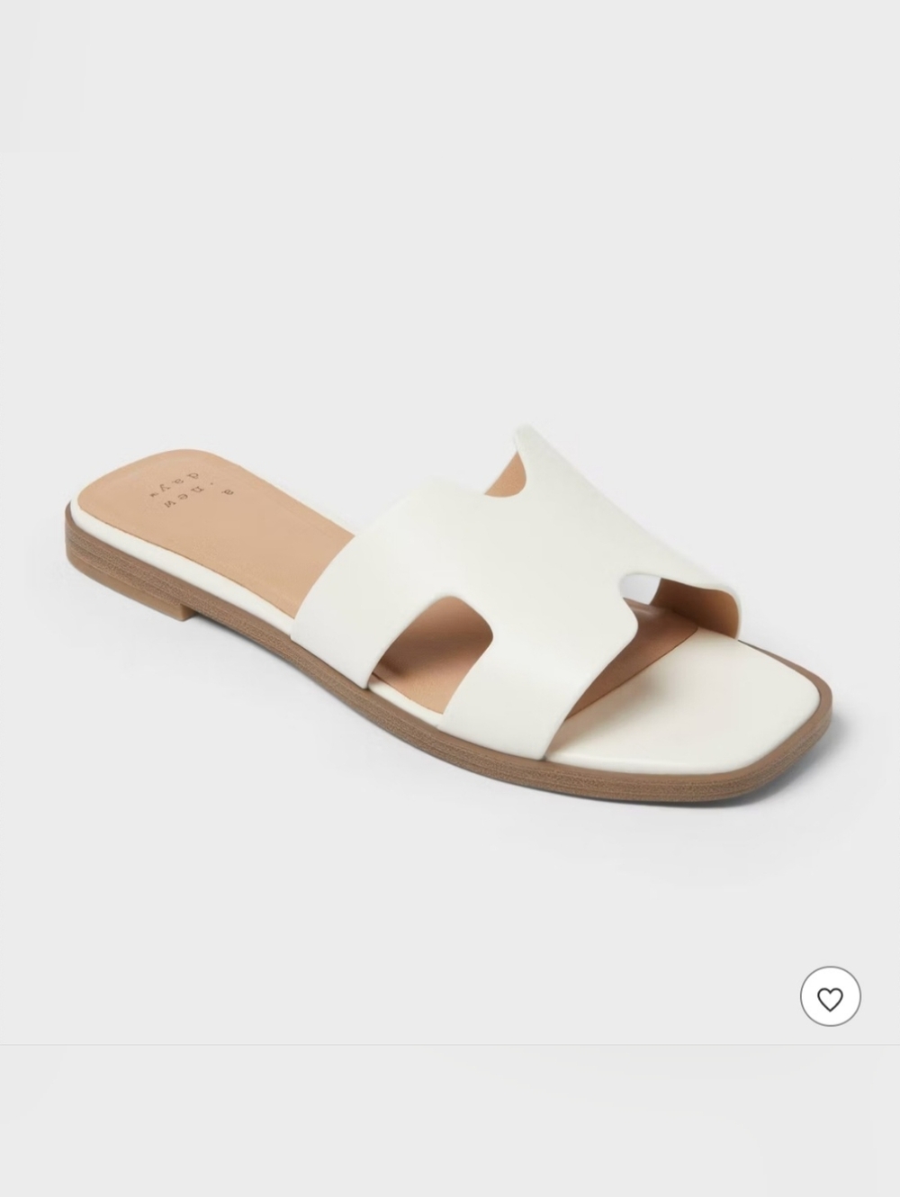 🌿🤍 A New Day Nina White Slide Sandals 8.5 🤍🌿